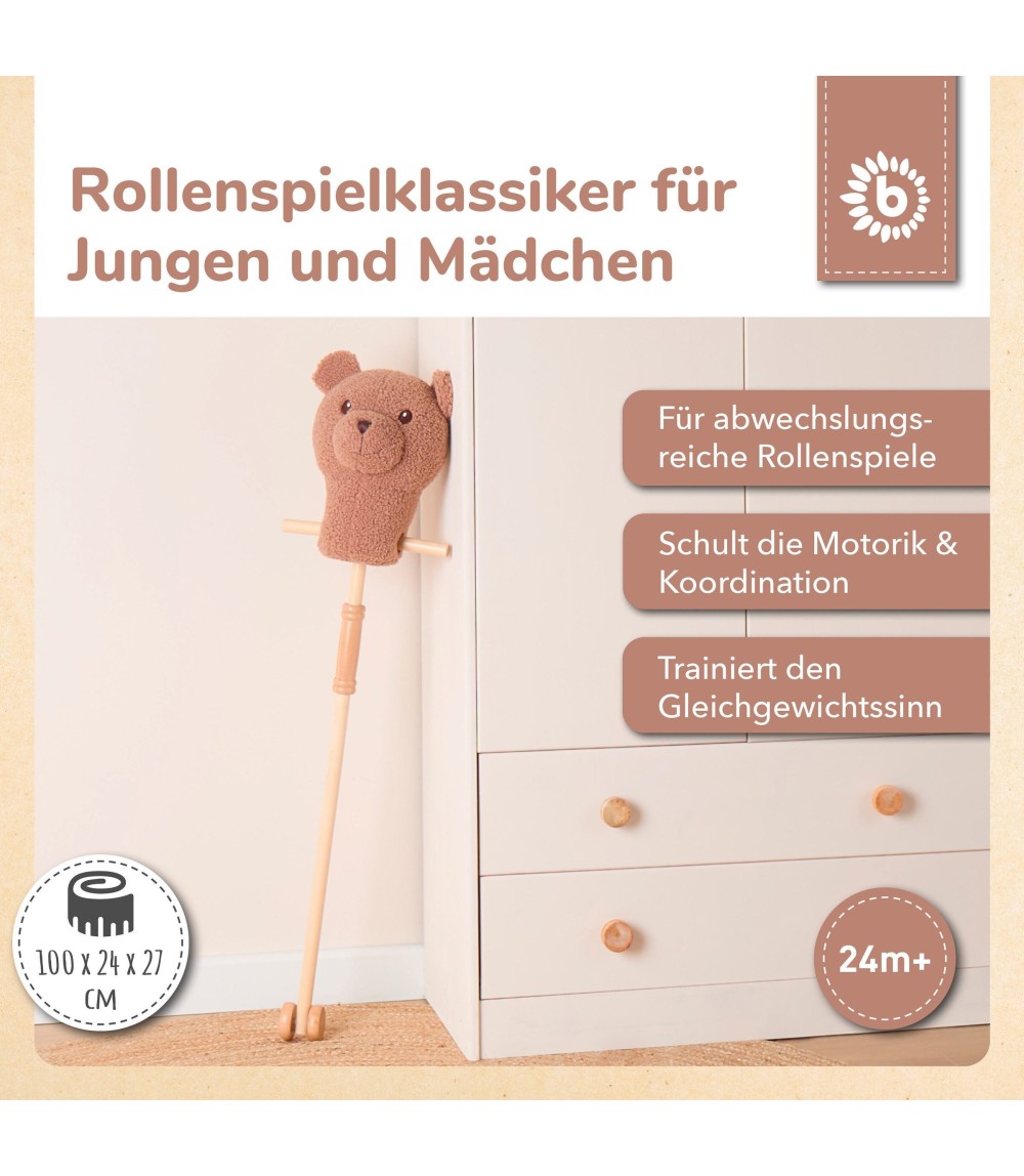 Steckenpferd Holz Bär Mika