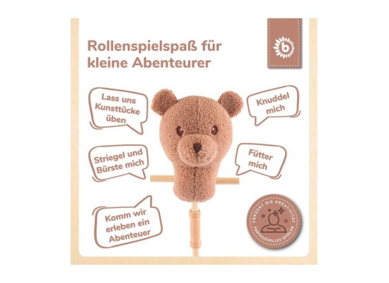 Steckenpferd Holz Bär Mika