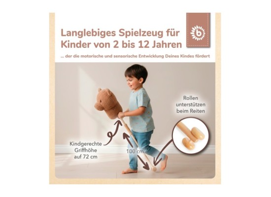 Steckenpferd Holz Bär Mika