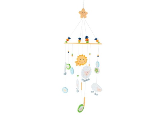 3D Baby Mobile Schaf Betty Holz - ab Geburt