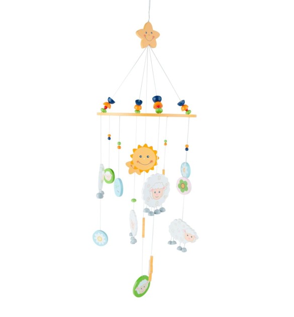 3D Baby Mobile Schaf Betty Holz - ab Geburt