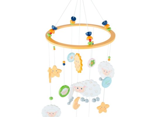 3D Baby Mobile Schaf Betty Holz - ab Geburt