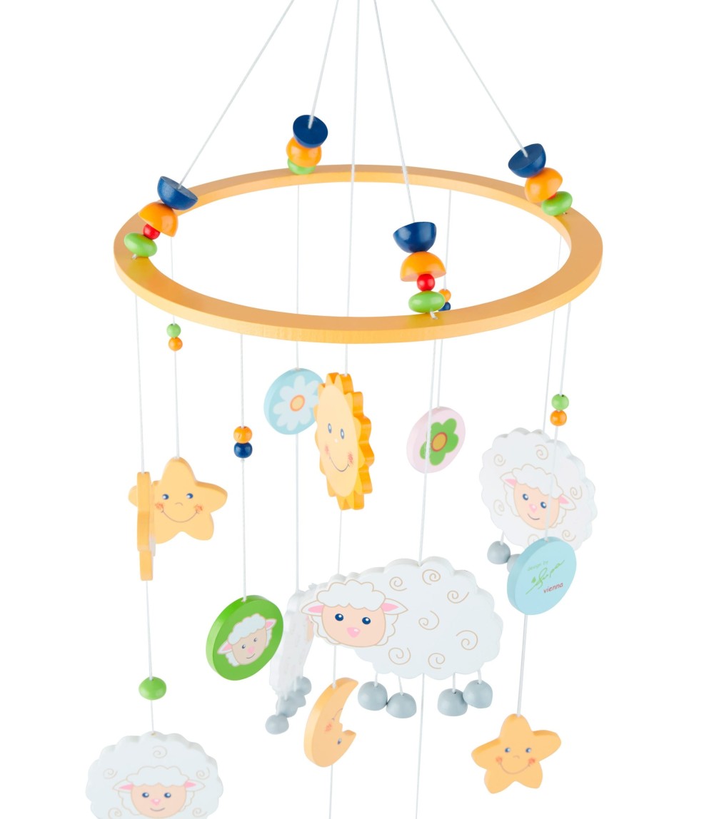 3D Baby Mobile Schaf Betty Holz - ab Geburt