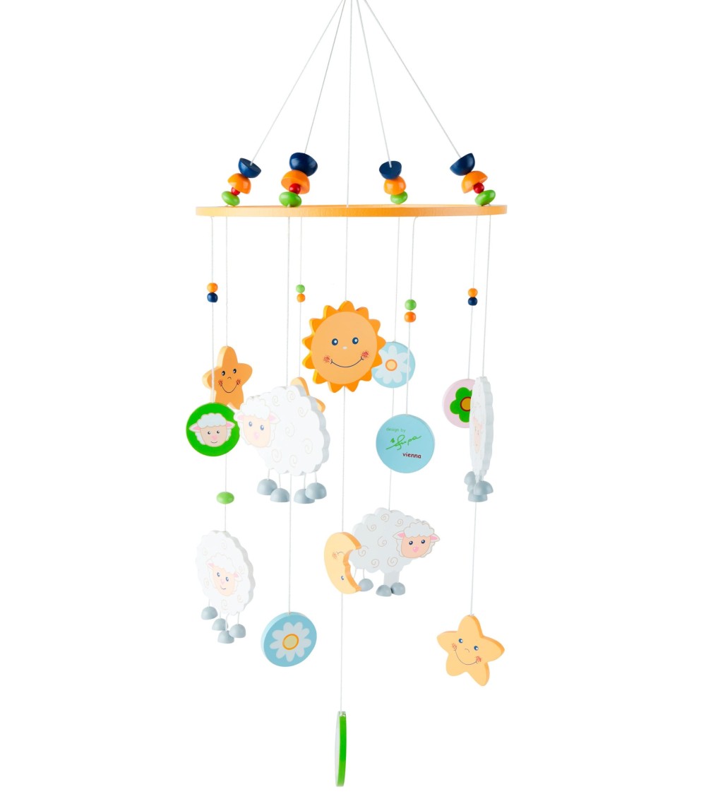 3D Baby Mobile Schaf Betty Holz - ab Geburt