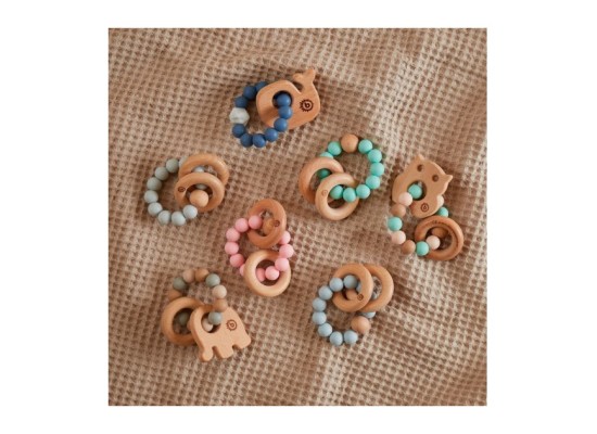 Beißring mit Silikon Perlen - ab Geburt