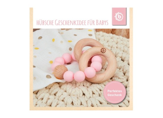 Beißring mit Silikon Perlen - ab Geburt