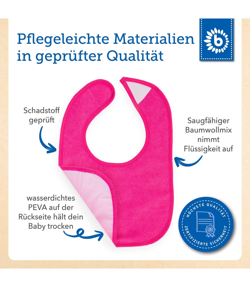 Baby Lätzchen 10er Pack abwaschbar - ab Geburt