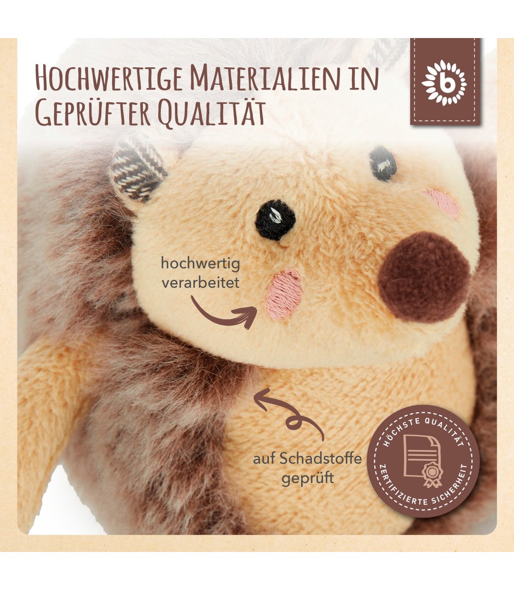Plüsch Igel Spieltier mit Rassel - ab Geburt