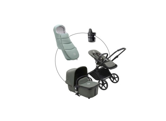 Kombikinderwagen Trio-Set inkl. Fußsack und Getränkehalter
