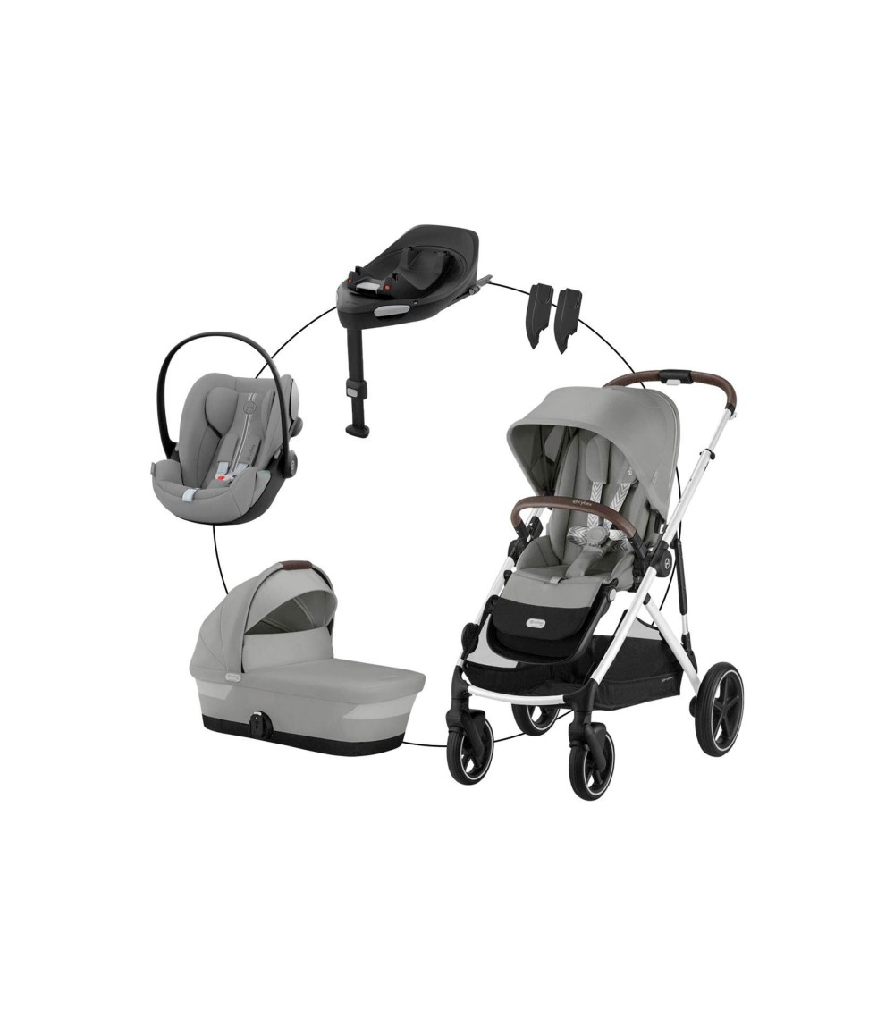 Kombikinderwagen Gazelle S Travel-Set inkl. Babyschale Cloud G i-Size und Isofix-Basis Base G