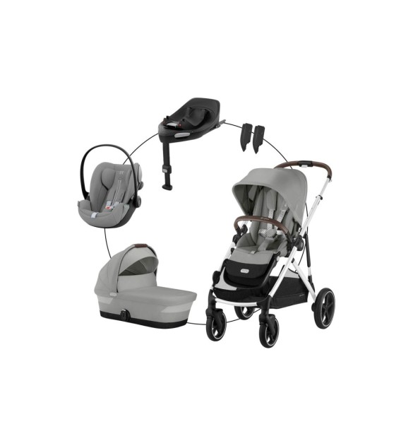 Kombikinderwagen Gazelle S Travel-Set inkl. Babyschale Cloud G i-Size und Isofix-Basis Base G