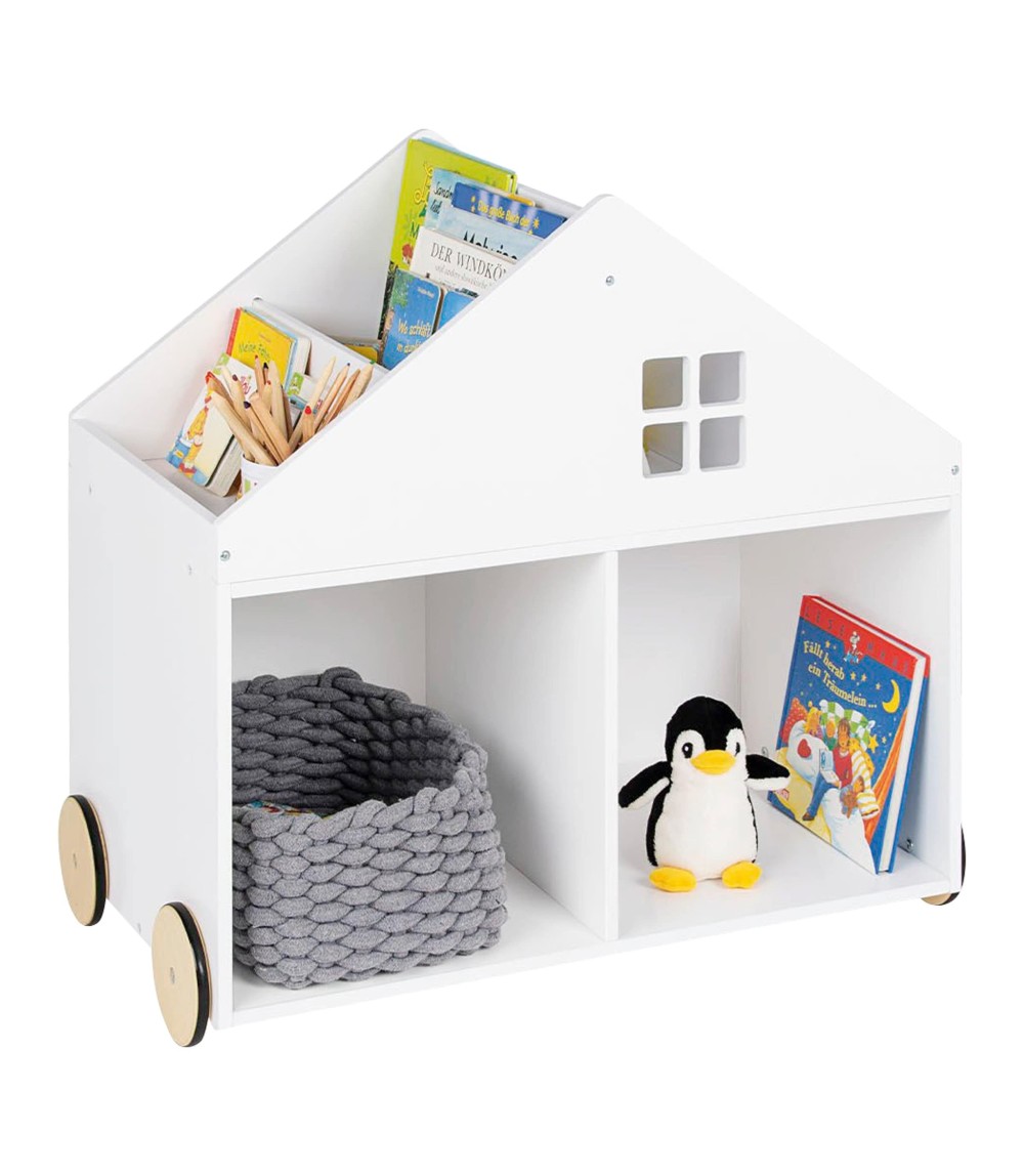 Bücherregal Haus mit Rollen
