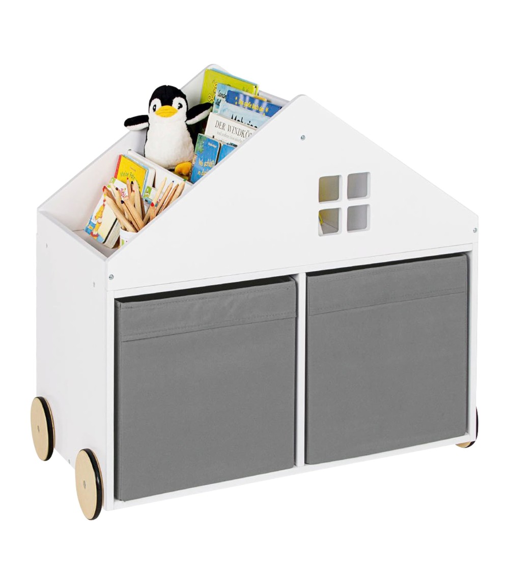 Bücherregal Haus mit Rollen