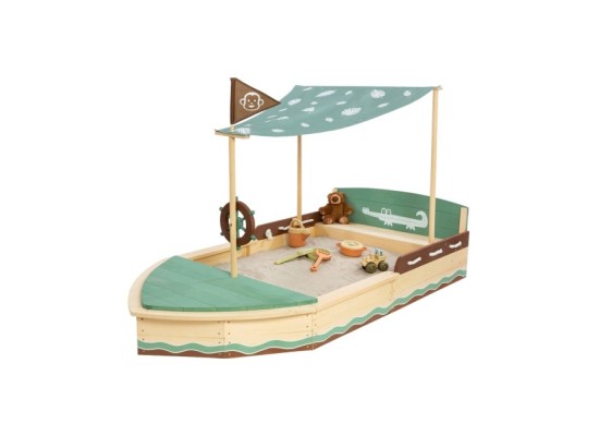 Sandkasten Schiff Jungle King mit Verdeck