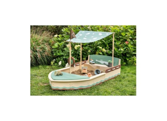 Sandkasten Schiff Jungle King mit Verdeck