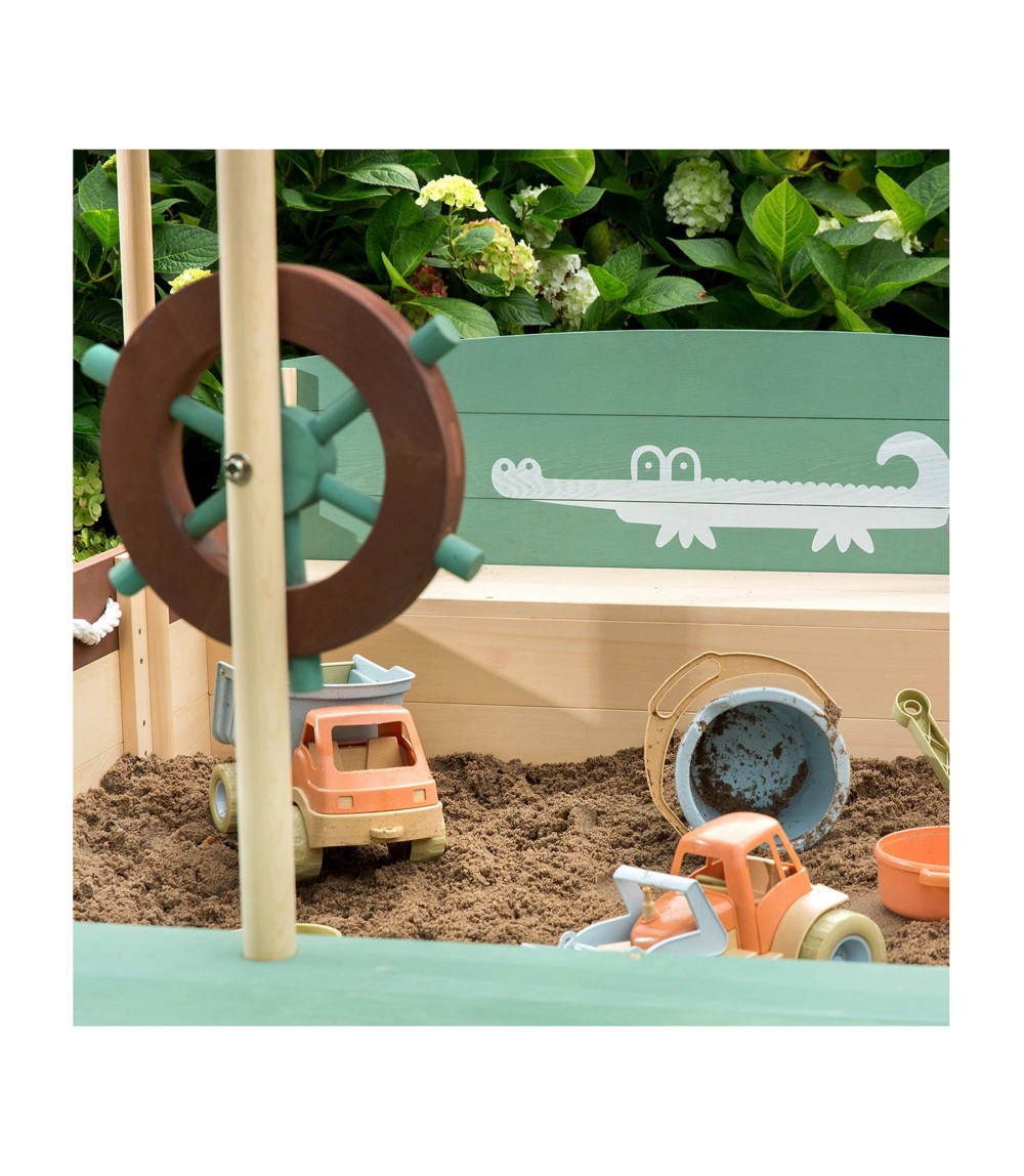 Sandkasten Schiff Jungle King mit Verdeck