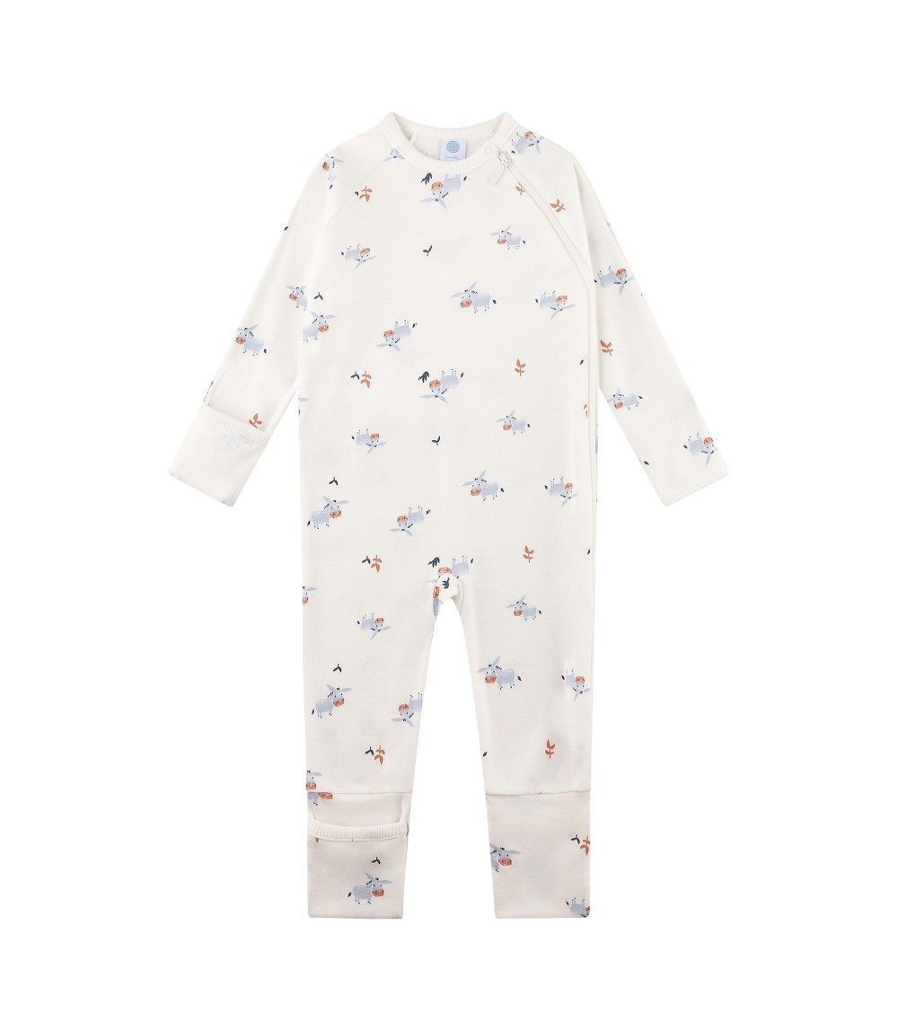 Schlafoverall mit Klappfuß Esel