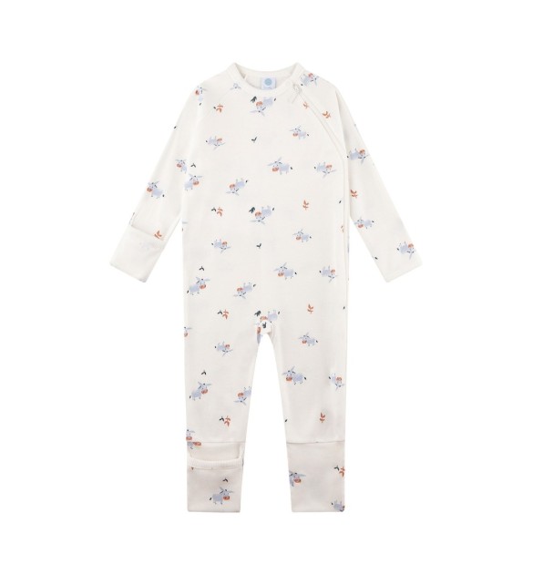 Schlafoverall mit Klappfuß Esel