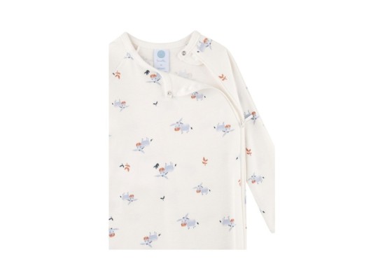 Schlafoverall mit Klappfuß Esel