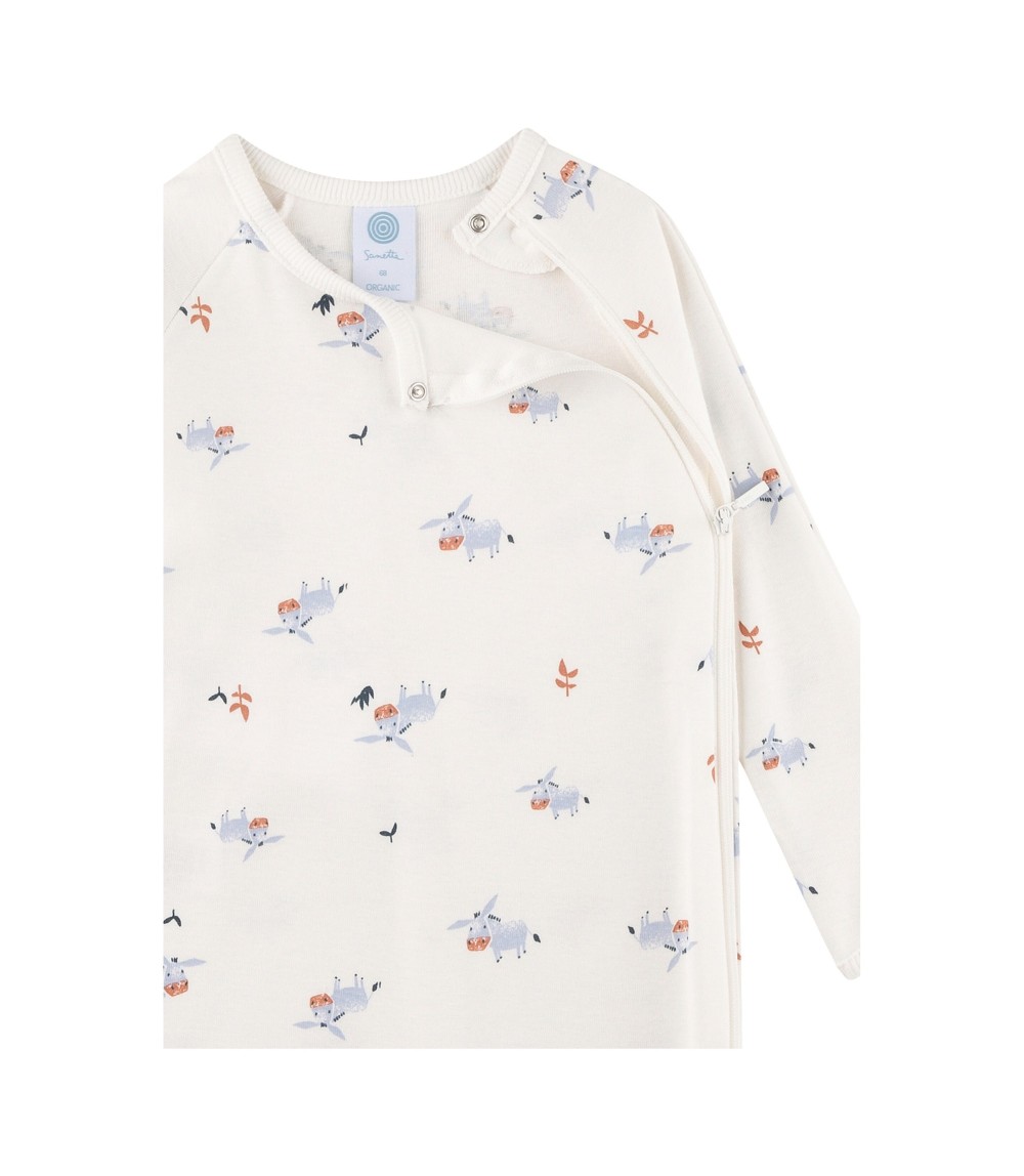 Schlafoverall mit Klappfuß Esel