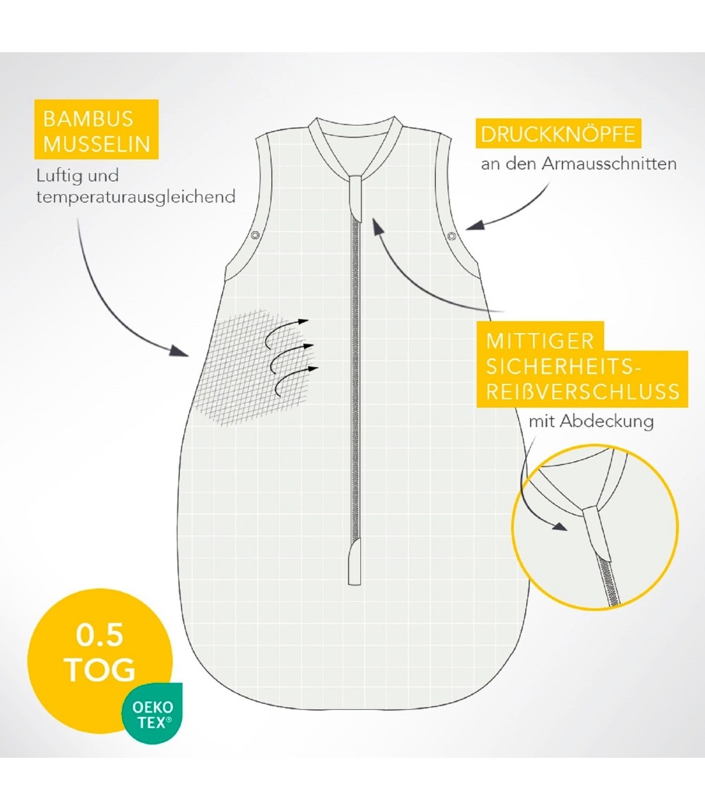 Schlafsack ohne Füßen 0.5 Tog