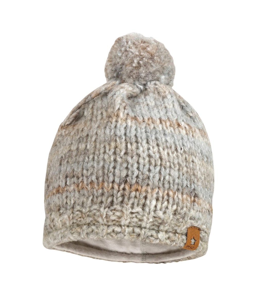 Winter-Strickmütze mit Bommel