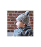 Winter-Strickmütze mit Bommel