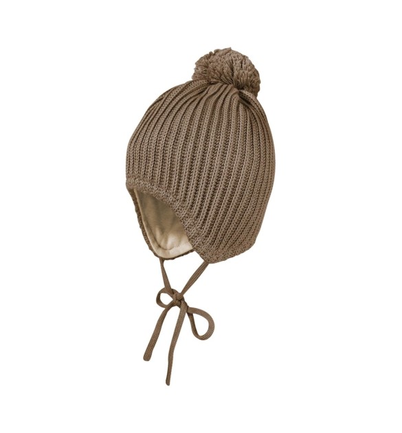 Winter-Strickmütze mit Bommel