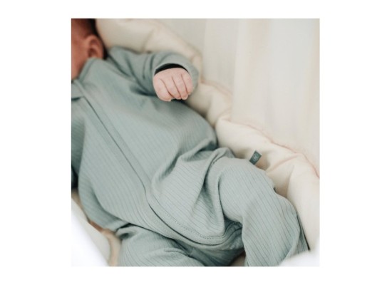 Schlafoverall mit Fuß Rippqualität