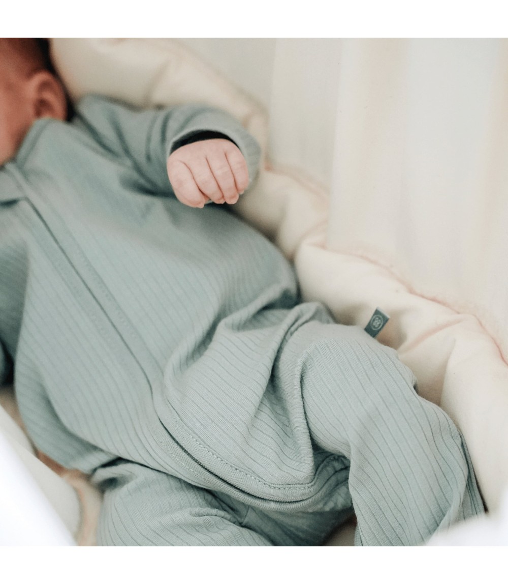 Schlafoverall mit Fuß Rippqualität