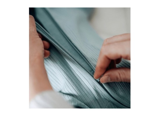 Schlafoverall mit Fuß Rippqualität