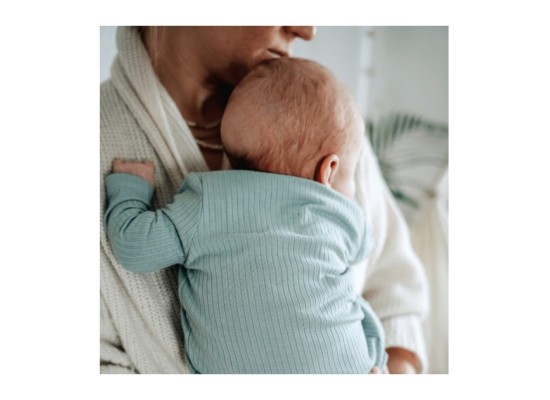 Schlafoverall mit Fuß Rippqualität