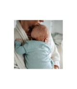 Schlafoverall mit Fuß Rippqualität