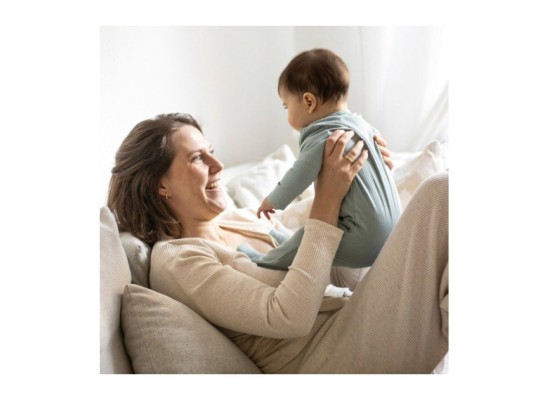 Schlafoverall mit Fuß Rippqualität