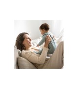 Schlafoverall mit Fuß Rippqualität