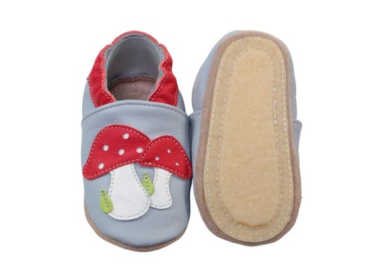 Kitaschuhe Pilz grau