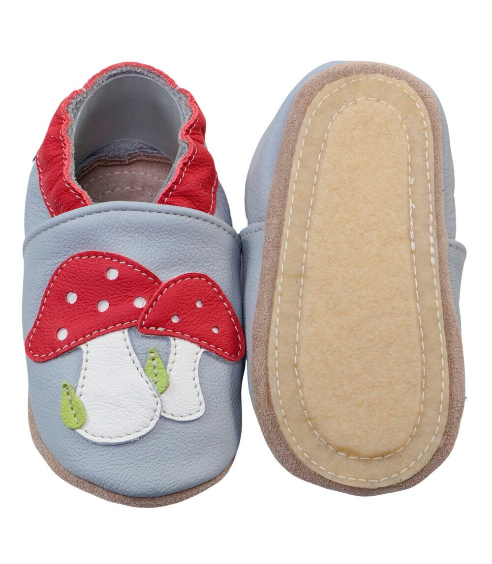 Kitaschuhe Pilz grau