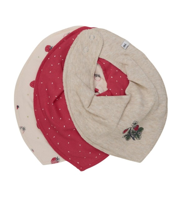 3er-Pack Dreieckstücher Erdbeere