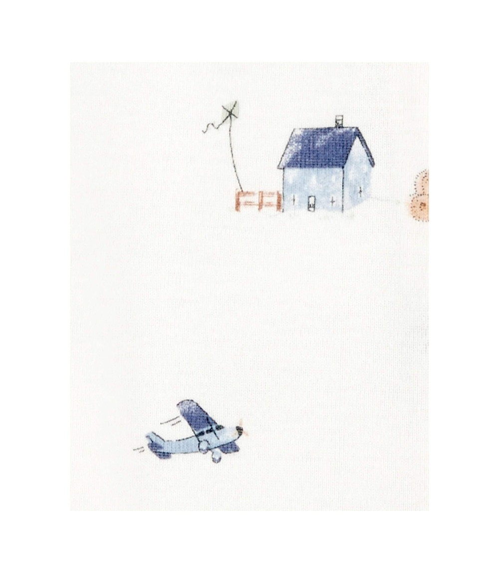 Schlafoverall mit Fuß Rippqualität Farm