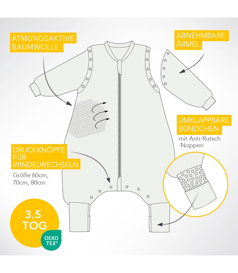 Schlafsack mit Füßen 3.5 Tog