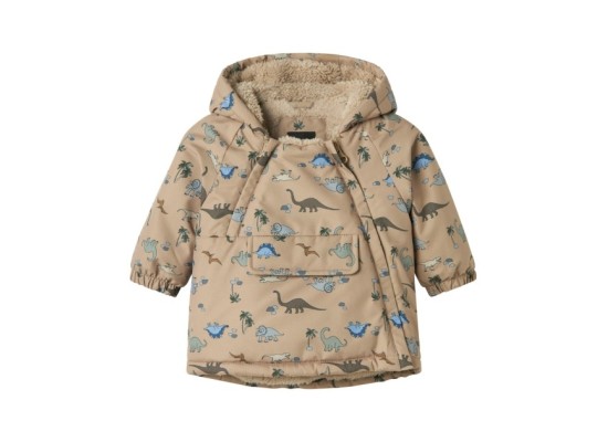 Winterjacke mit Kapuze Plüschfutter Dinos