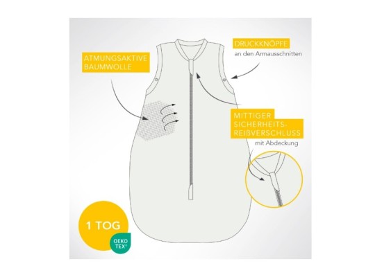 Schlafsack ohne Füßen 1.0 Tog