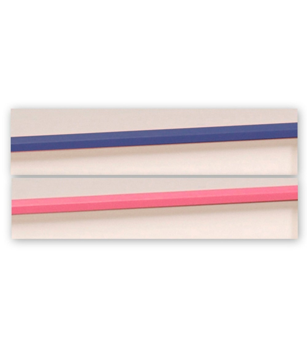 Hochbett mit Schreibtisch Smoozy 3a + 3b - Kanten Blau oder Pink (90x2