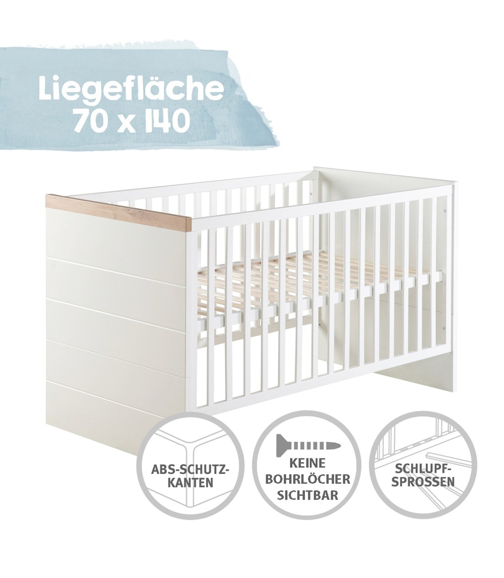 Kombi-Kinderbett 70x140 cm Nele