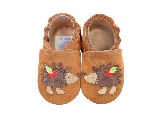 Krabbelschuhe Igel braun