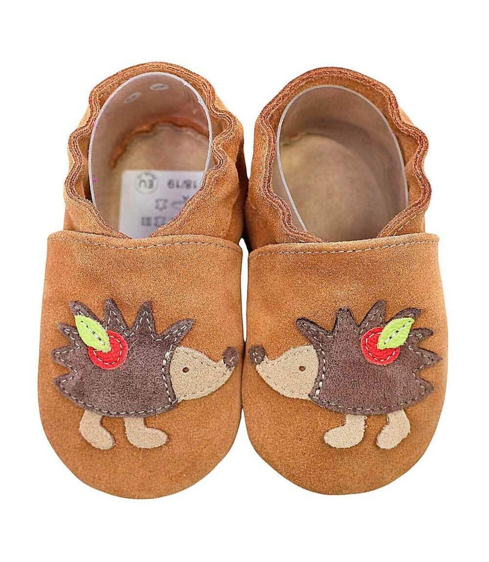 Krabbelschuhe Igel braun