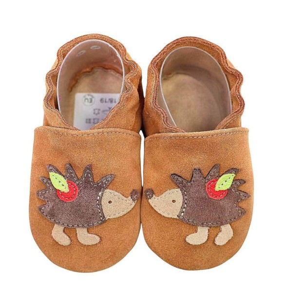 Krabbelschuhe Igel braun