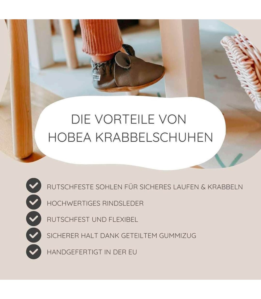 Krabbelschuhe Igel braun