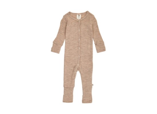 Strampler mit Füßen aus Merinowolle