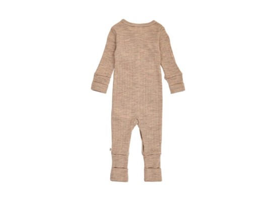 Strampler mit Füßen aus Merinowolle